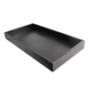 1-2P Black Stackable Plastic Tray  1.5"