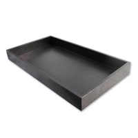 1-2P Black Stackable Plastic Tray  1.5"