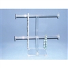 1330 Acrylic Double T-Bar Necklace and Bracelet Display