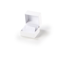 1532E/WH WHITE EARRING LEATHERETTE BOX