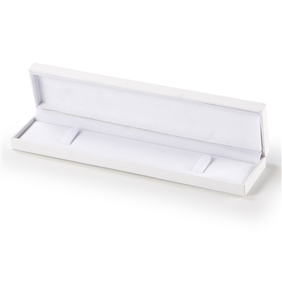 1536B/WH LEATHERETTE BRACELET BOX / WHITE