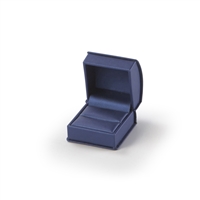 1601R/ NV NAVY BLUE SATIN RIBBON RING BOX