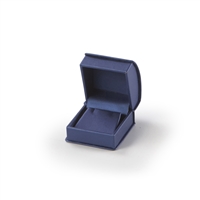 1602E/ NV NAVY BLUE  SATIN RIBBON EARRING BOX