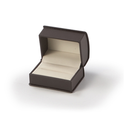 1603D/ CB BEIGE/BROWN DOUBLE RING BOX