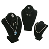 189-7B (BK) Combination Neck form Stand-Necklace, Earring, Ring