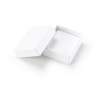 3182 WHITE CARDBOARD SMALL PENDANT/ EARRING