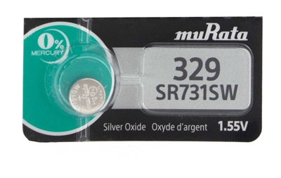 SR731SW / 329 Mercury Free Sony-muRata  Silver Oxide Watch Battery