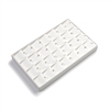 3608L (WH)White Leatherette 28- Pendant Tray