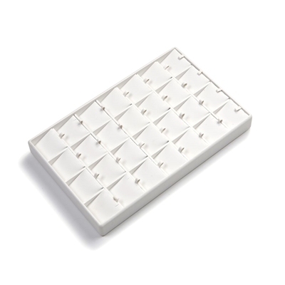 3608L (WH)White Leatherette 28- Pendant Tray