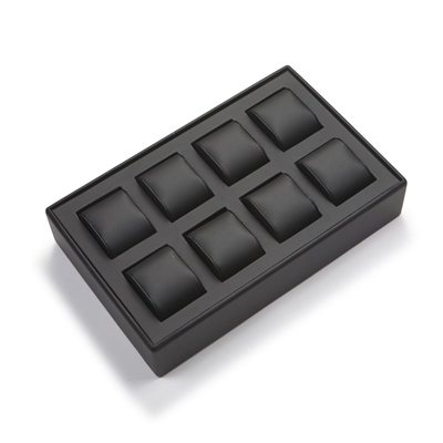 3640/BK  BLACK 8 WATCH TRAY