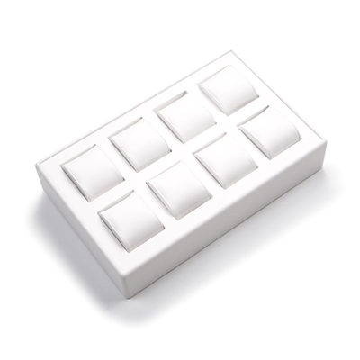 3640/WH  WHITE 8 WATCH TRAY