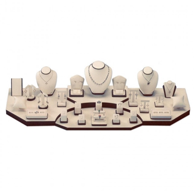 6133-4/ CB 4' CHOCOLATE/BEIGE DISPLAY SET