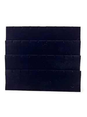 92-E4(BK) Black Half-Size Tray Insert Earring Pad - 16 Pr.