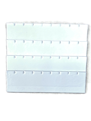 92-E4(WH) White Half-Size Tray Insert Earring Pad - 16 Pr.