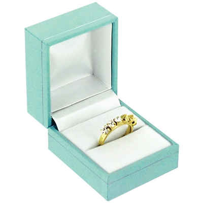 AR3 (TB,W) Teal Blue Ring Box