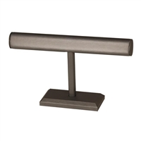 BD-2112R-SG Steel Gray Faux Leather Rounded T-Bar Display