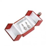 BE3-RED 2 DOOR RED EARRING BOX