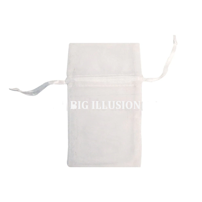 BX1294(WH) White  Organza Drawstring Pouch