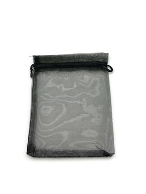 BX1294-BK Black Organza Drawstring Gift Pouches