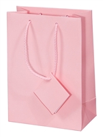 BX3975 -PK  Matte Finish Solid Color Paper Tote Bags