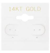 BX579G 14KT Gold" White Hanging Earring Cards