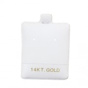 BX595-1  14KT Gold- White Earring Puff Pad