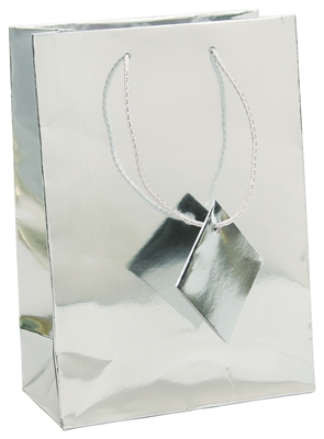 BX6766 Shopping Tote - Silver Metallic