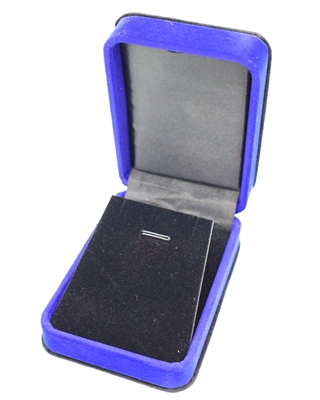 DF11(BLUE)   Deluxe Flock Earring/Pendant Box