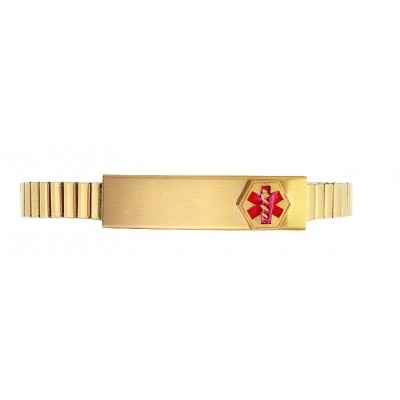 DTJ-30N Womens Ion Gold Plate ID Expansion.  Doc Tock bracelet