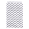 EN014-SW Silver Chevron Paper Gift Bag