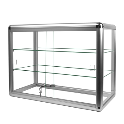 F-1301-SW Aluminum Glass Counter Case (Glass bottom)