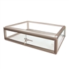 F-1303 Aluminum Glass Counter Case (Glass Bottom)