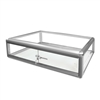 F-1303LT-SW Aluminum Glass Counter Case with LED Light (Glass Bottom)