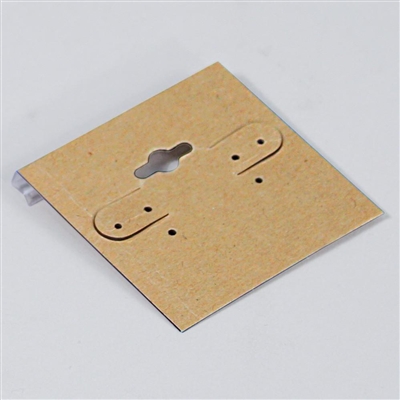 PC-5720P-K Kraft Paper Covered Plastic Earring Hanging Cards