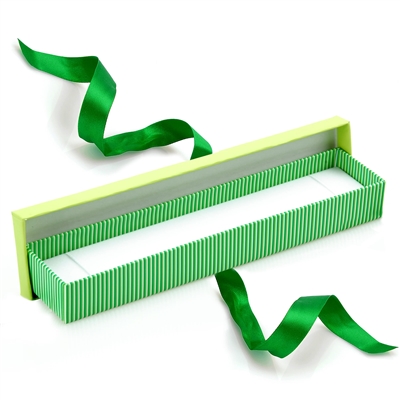 PD42-GR Striped Bracelet Box LIME/GREEN