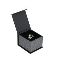 PMR3-M23 Elegant Mesh Gray Magnetic Ring Boxes