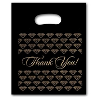 PTYB1215  Black/Gold Plastic Bags