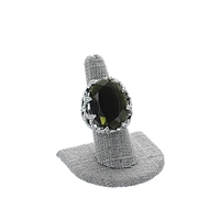 RD-2441N-N21 Gray  Linen Finger Shaped Ring Display