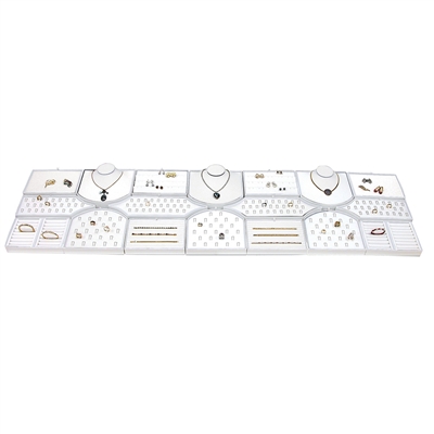 SET22 (W) Leatherette Combination Jewelry Display Set