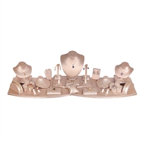 SET81-S80  26 Piece Champagne Pink Jewelry Display Set