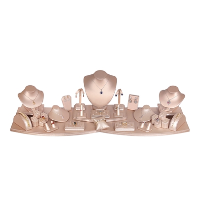 SET81-S80  26 Piece Champagne Pink Jewelry Display Set