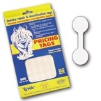 TA70 White TYVEK adhesive tear-proof jewelry tag