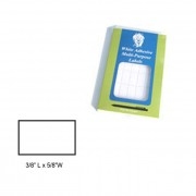 TA784 White Removable Adhesive Labels. 1040 labels/pk, 3/8" x 5/8" retangular