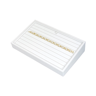 TY-2103L(WH) Slanted Bracelet Tray, 8-Row